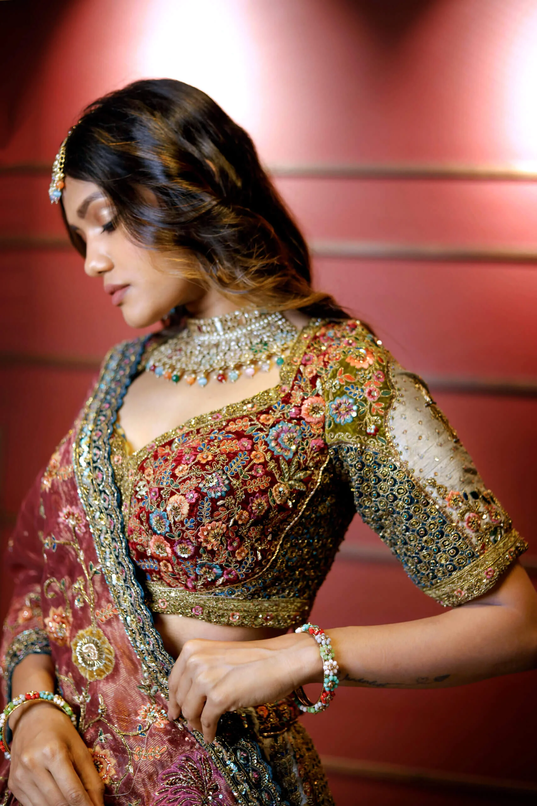 Bridal Maroon Lehenga