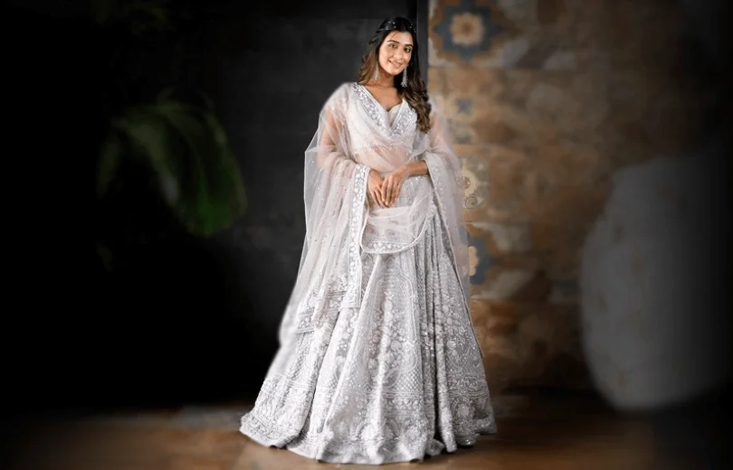 bridal lehenga with desginer dupatta