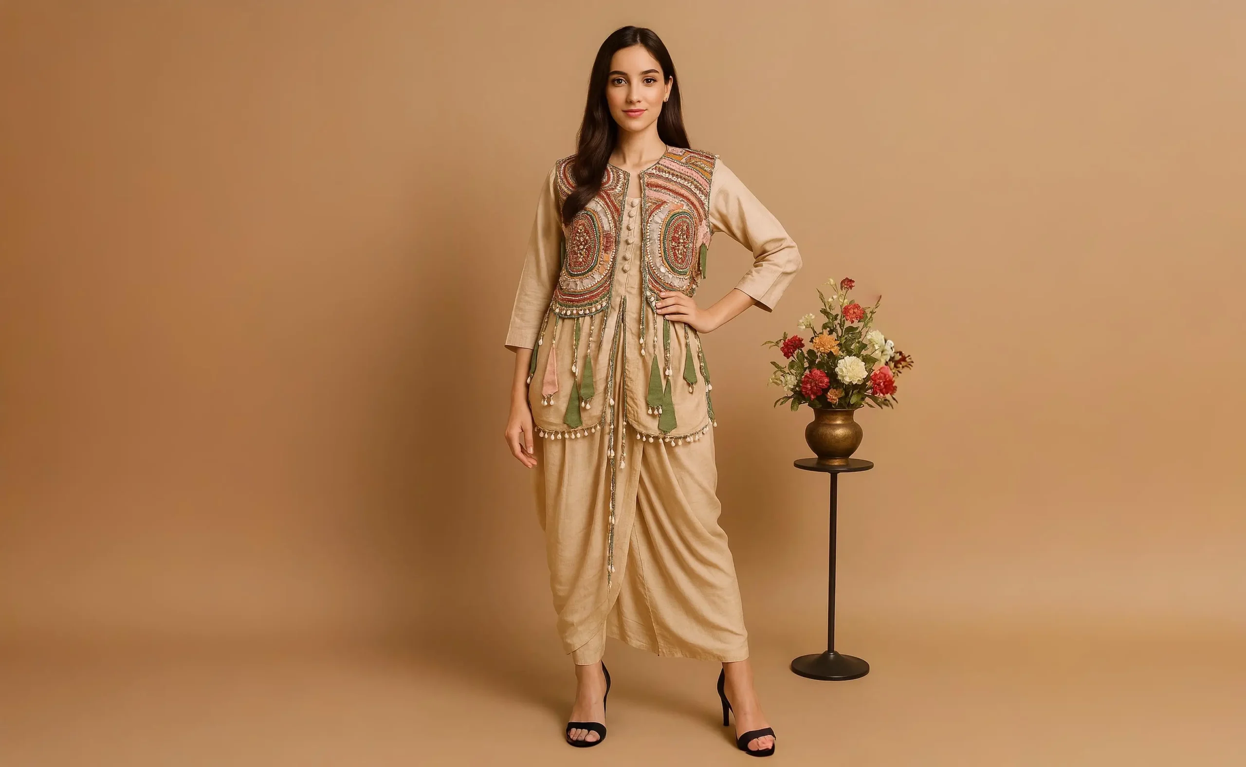 pastle indowestern coord set